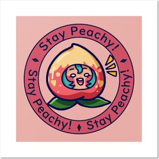 Stay Peachy Peach Hat Posters and Art